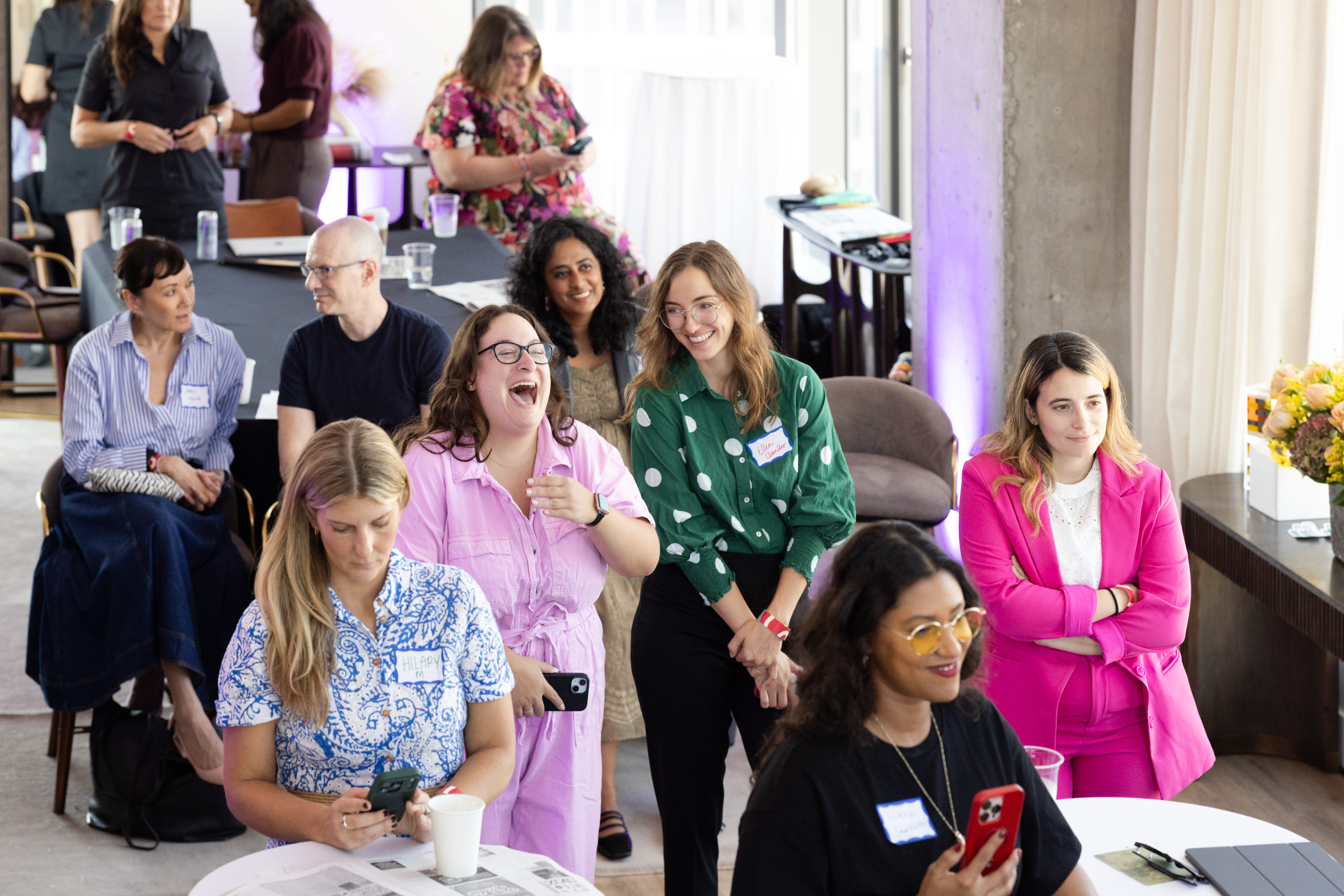 People gathered in conversation at an Unplugged event
